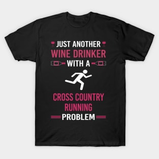 Wine Drinker Cross Country Running XC T-Shirt